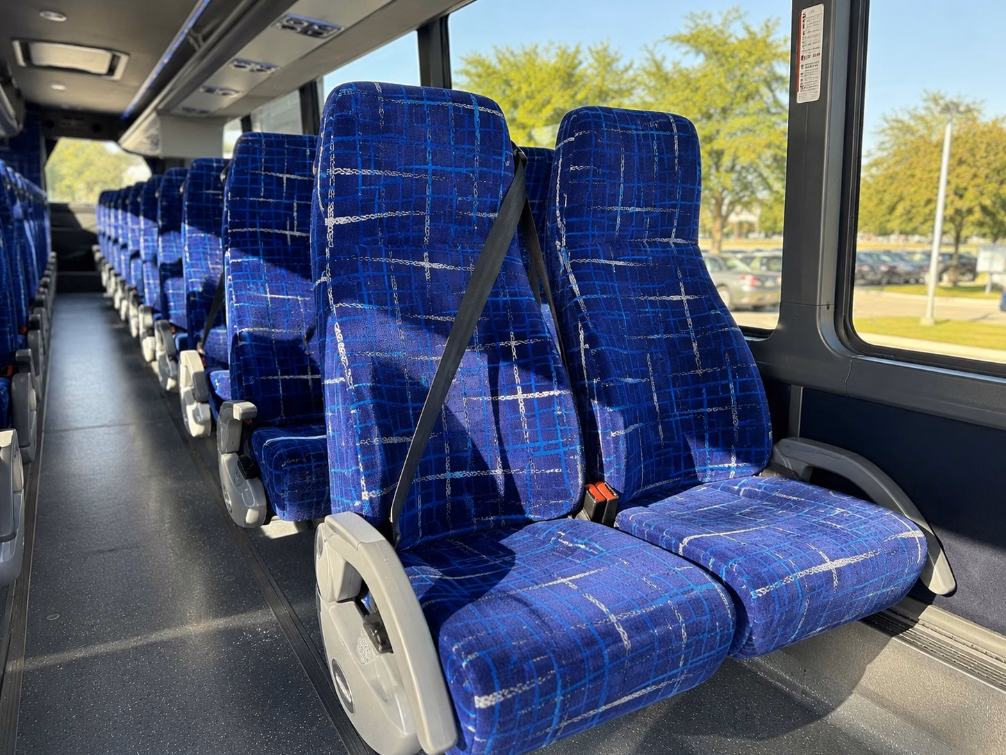 56 passenger charter bus interior